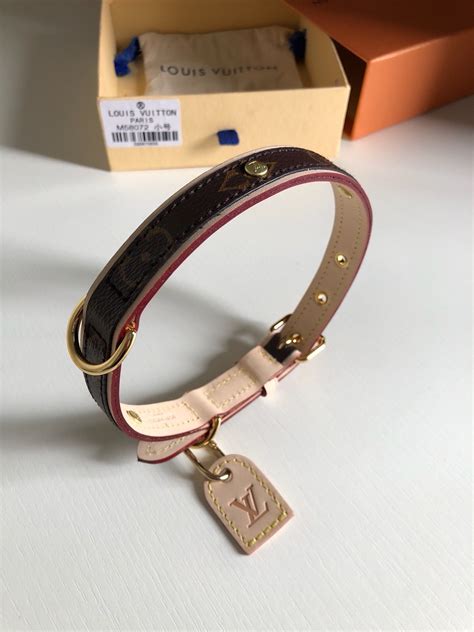 louis vuitton collar replica|louis vuitton collar and leash.